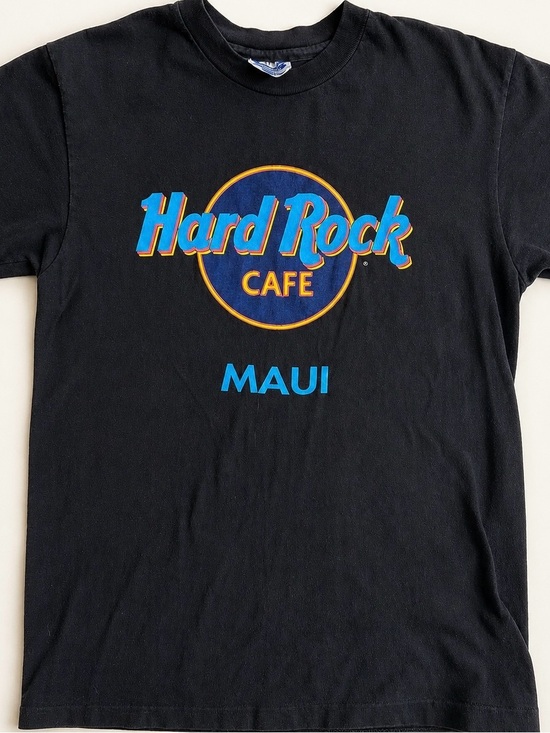 Hard Rock Cafe Other - Hard Rock Cafe Maui 90s Single Stitch Black T-Shirt Small Hawaii Neon
